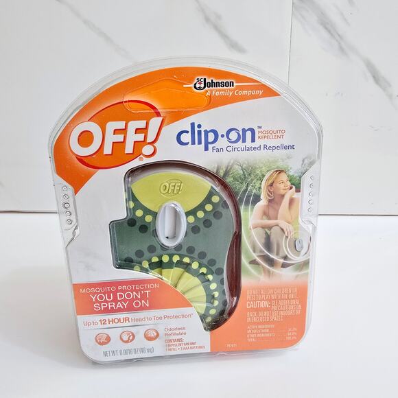 OFF Mosquito Repellent CLIP ON Fan plus Refills Total NEW - Picture 1 of 9